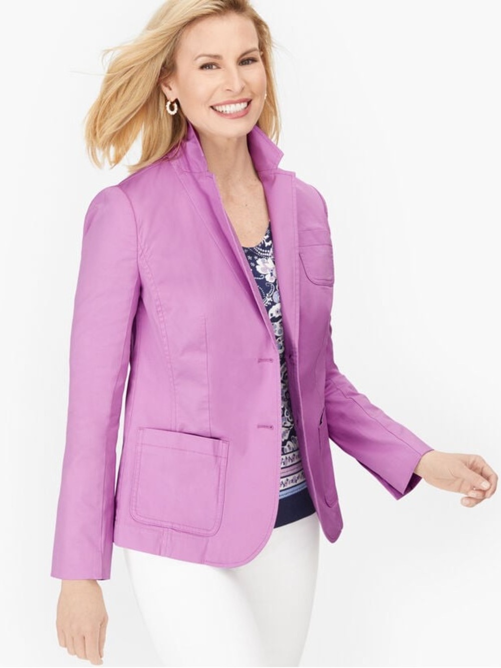 Talbots Lavendar Weekend Blazer New Size 6